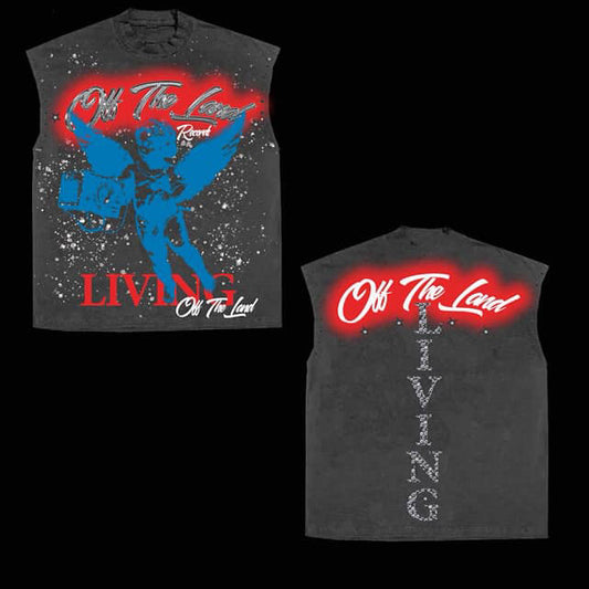 Living Off The Land Sleeveless Crop Tshirt